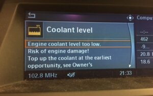 BMW Low Coolant Warning Light