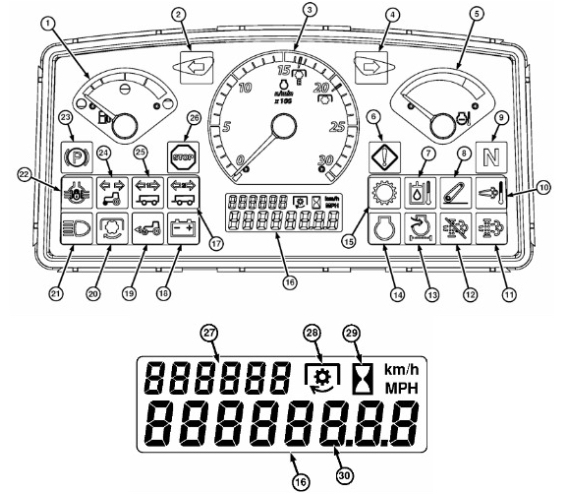 List of Massey Ferguson Warning Lights 